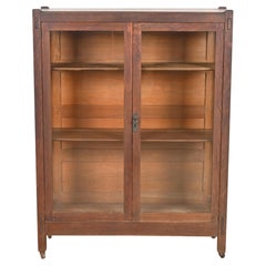 Lifetime Furniture Antique Mission Oak Arts & Crafts Bookcase Cabinet