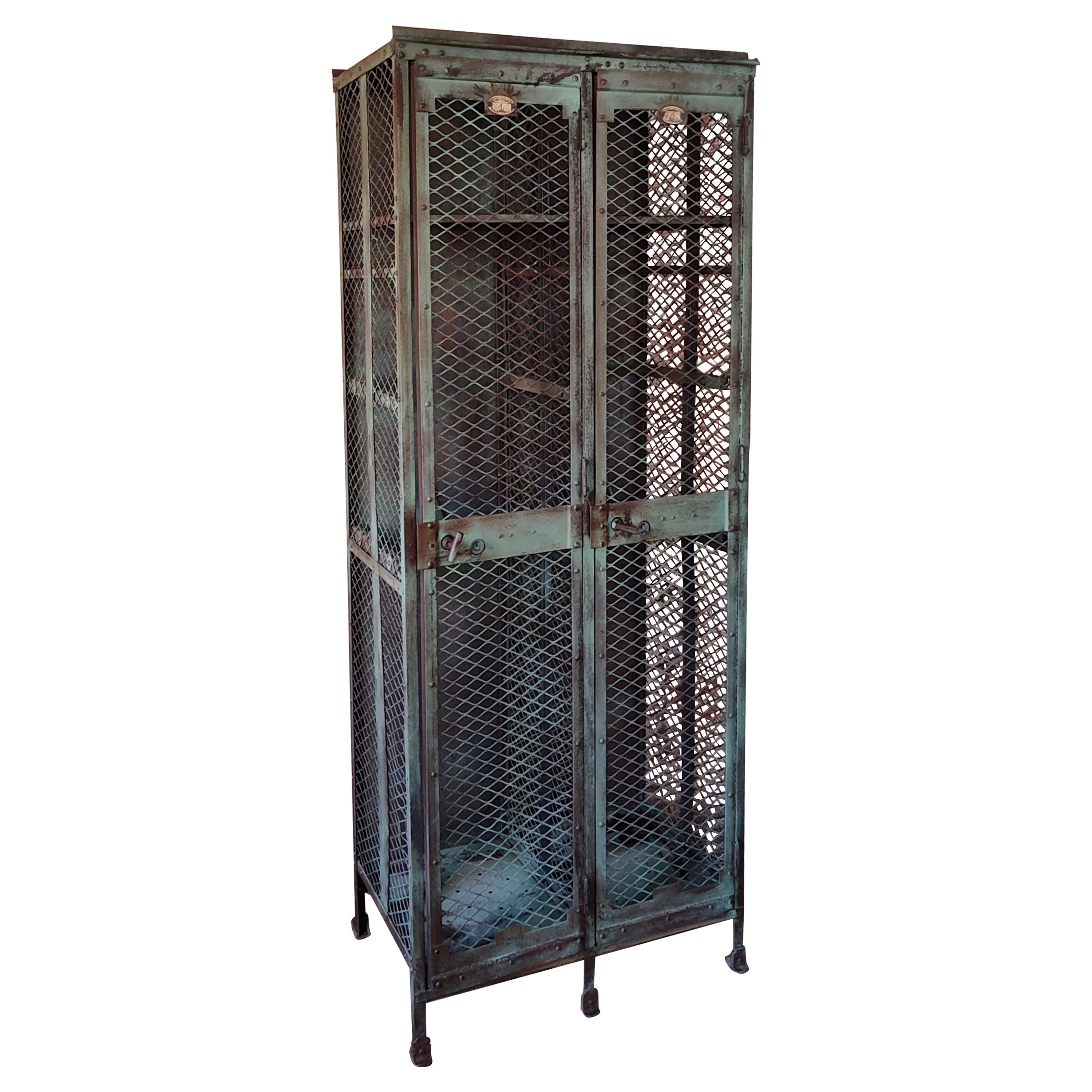 Vintage Industrial Metal Lockers For Sale