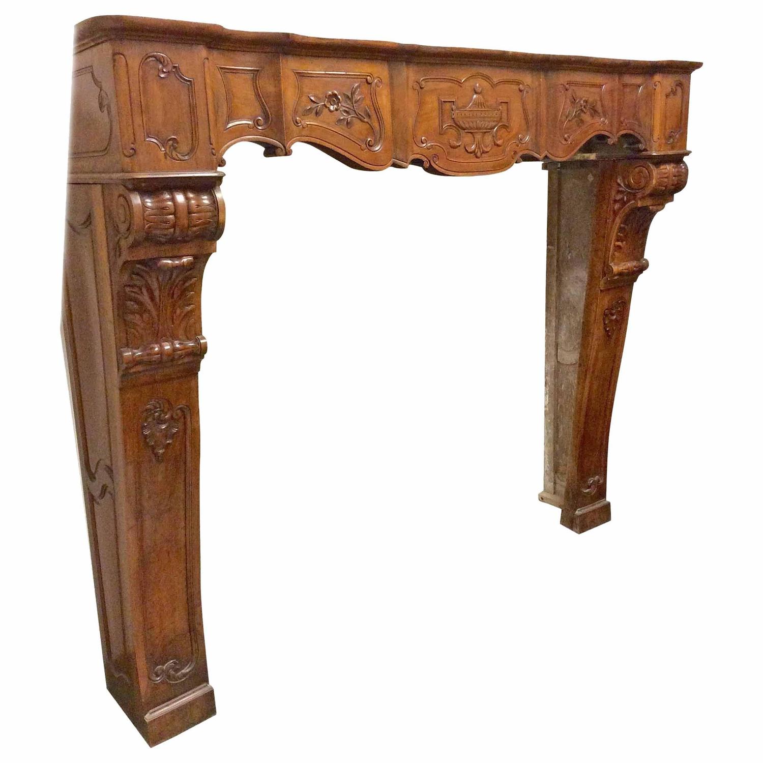 Antique Wood Mantel For Sale at 1stdibs