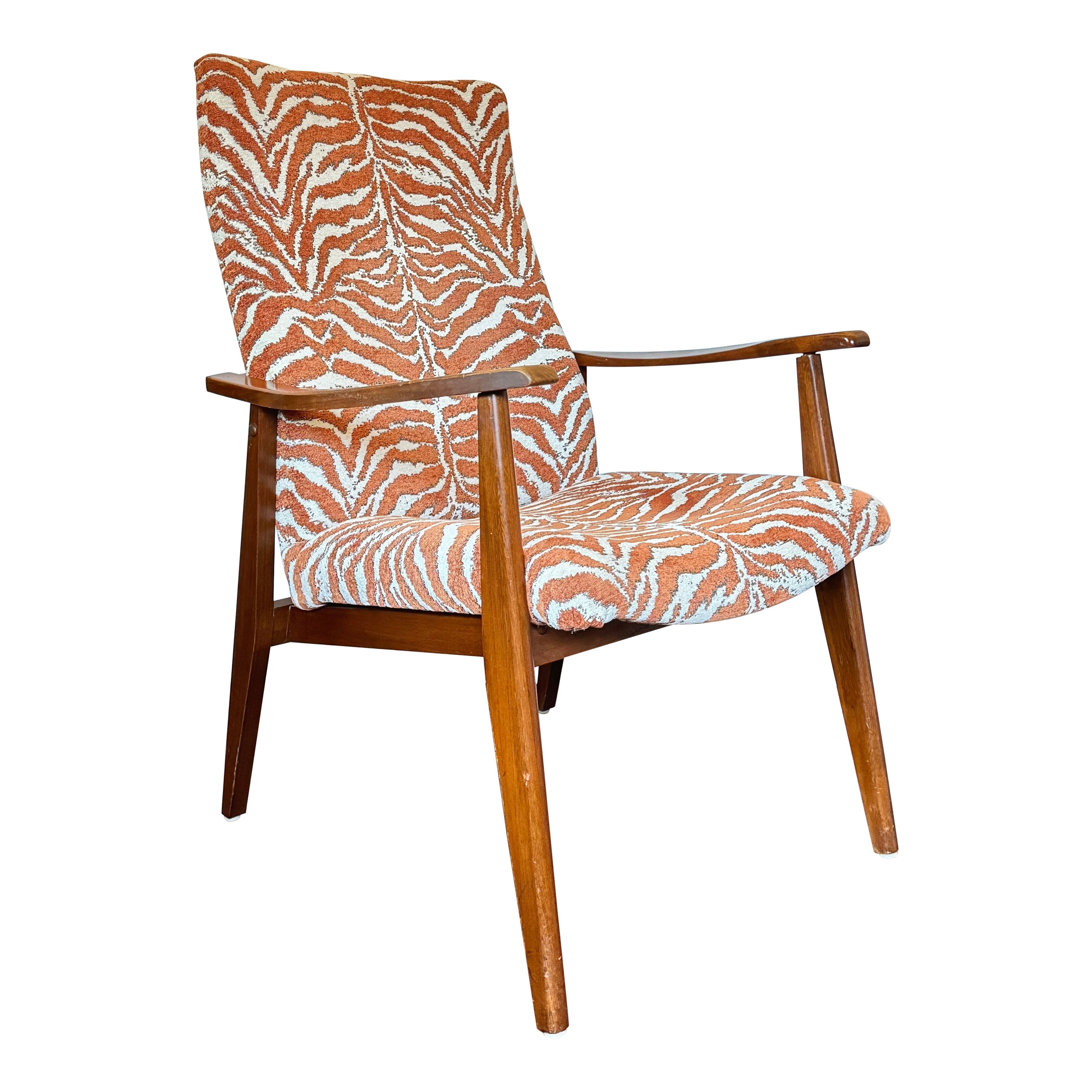 Amazing mid century modern Scandinavian style high back lounge chair For Sale
