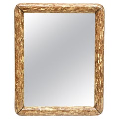 Tessellated Horn Mirror with Brass Trim By Enrique Garces, Circa 1980