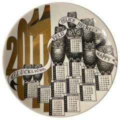 Used Fornasetti Calender Plate 2011 Porcelain n.44 Italy 