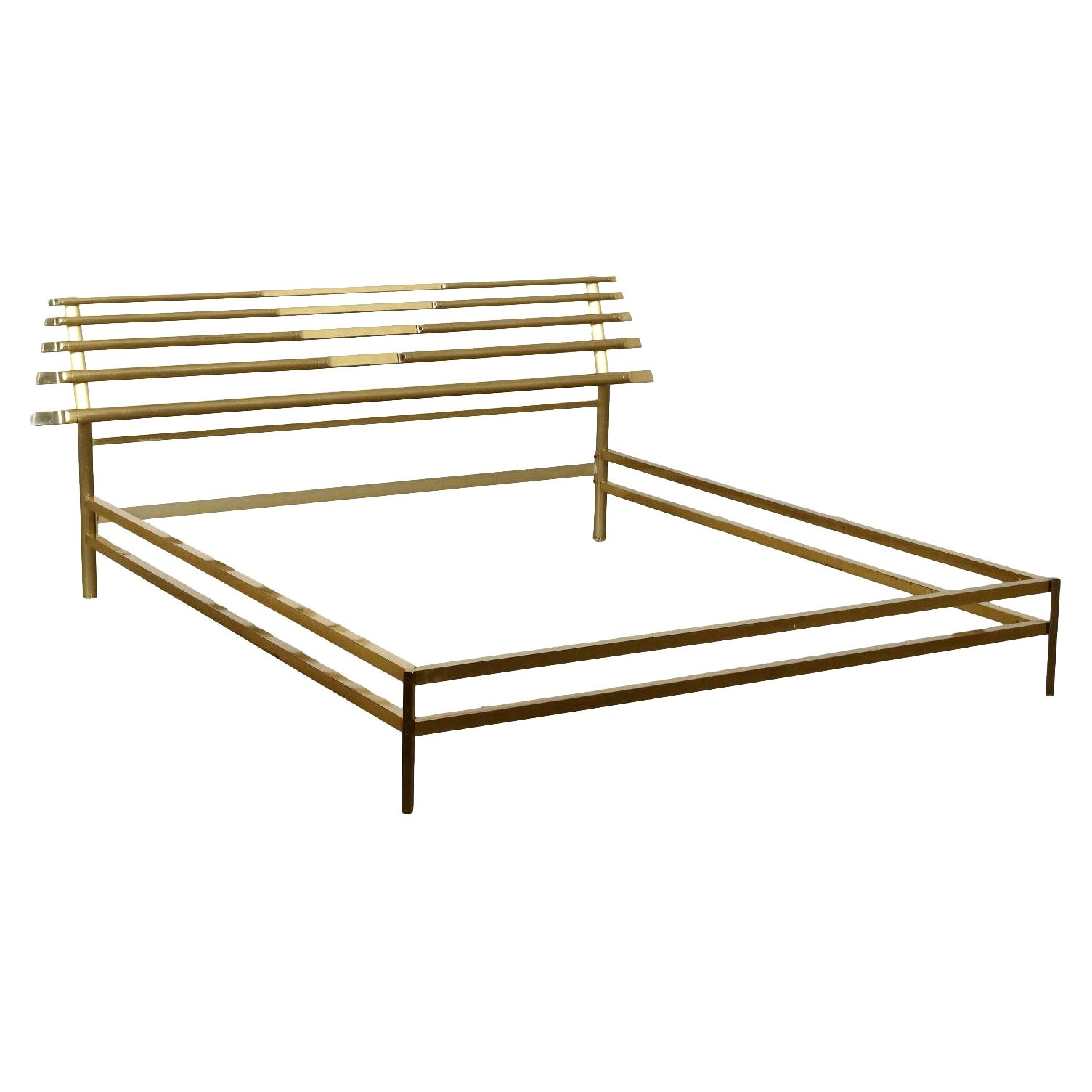 Brass double bed 1970s For Sale at 1stDibs