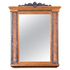 Vintage Wall mirror. Modeled alabaster. 20th century. 