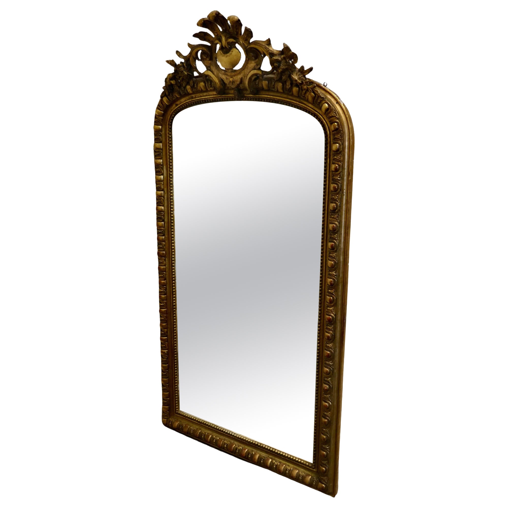 Large French 19th Century Louis Philippe Wall Mirror      For Sale