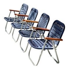 Set four beach chair Japú navy  - Outdoor area Garden and Lawn Dengô Brasil