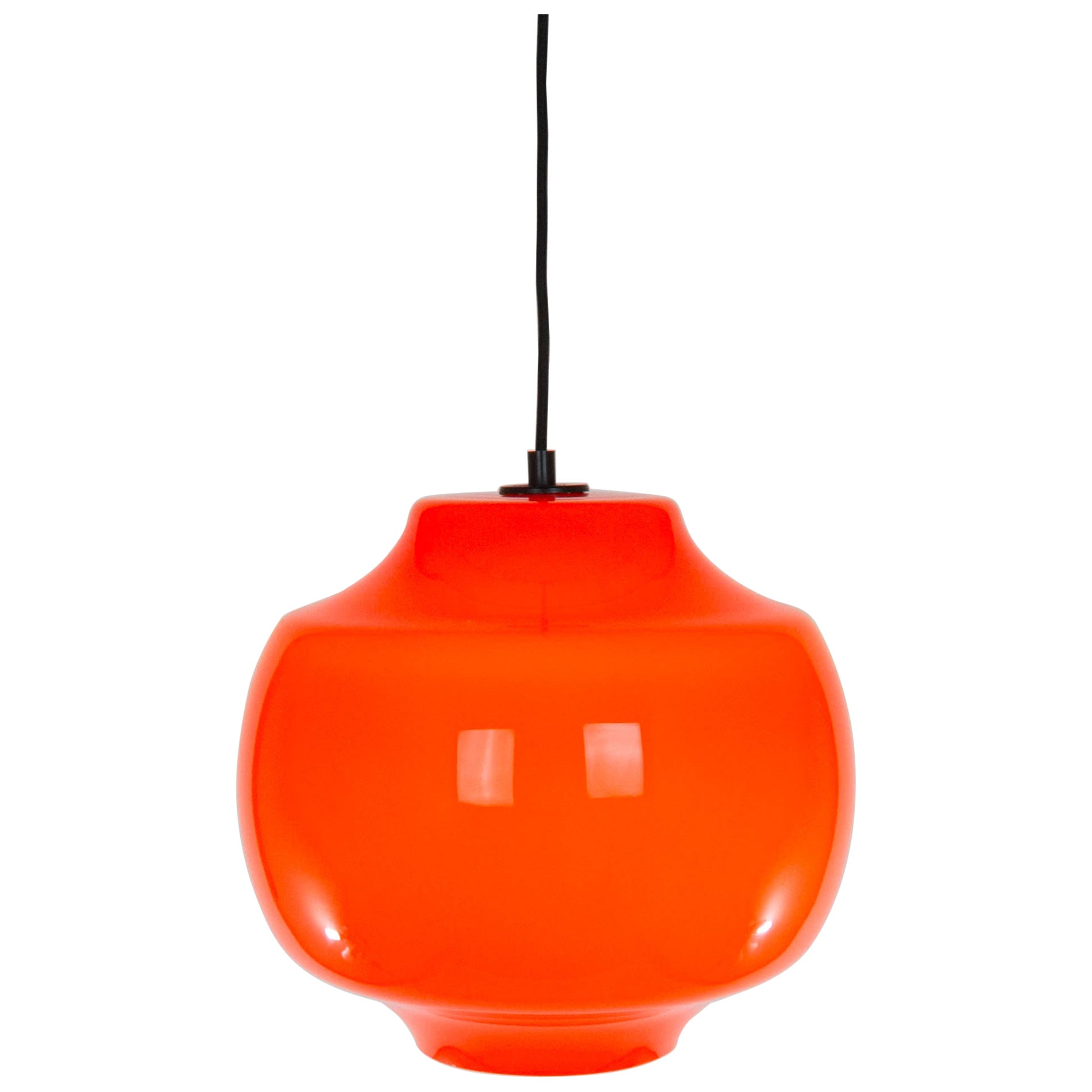 Red glass pendant by Alessandro Pianon for Vistosi, 1960s For Sale