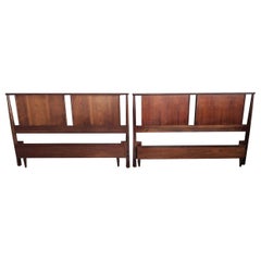 60s Mid Century Full "Double" Sized Bed Frame- Headboard + Footboard -Two Avail.