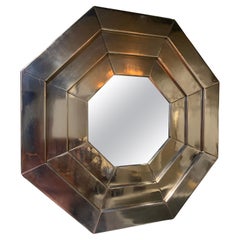 1970 French mirror in steel 