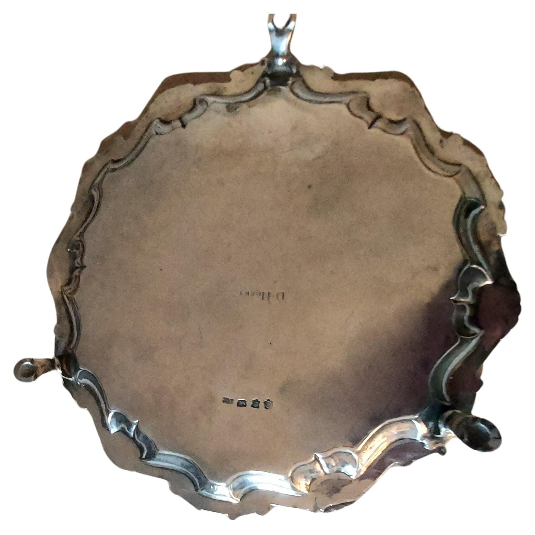 A fine antique silver salver by W. Haye  1749 GEORGE  III For Sale