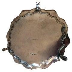 Un beau plateau en argent ancien de W. Haye  1749 GEORGE  III