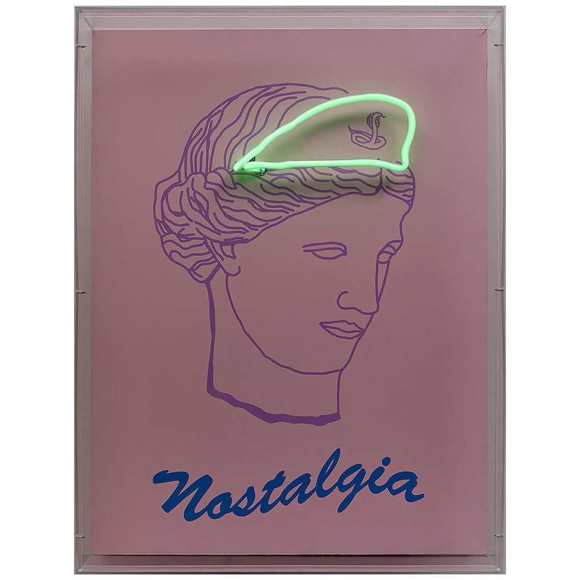 Nostalgia. Neon-Lichtkasten Wandskulptur. Aus der Serie Neon Classics im Angebot