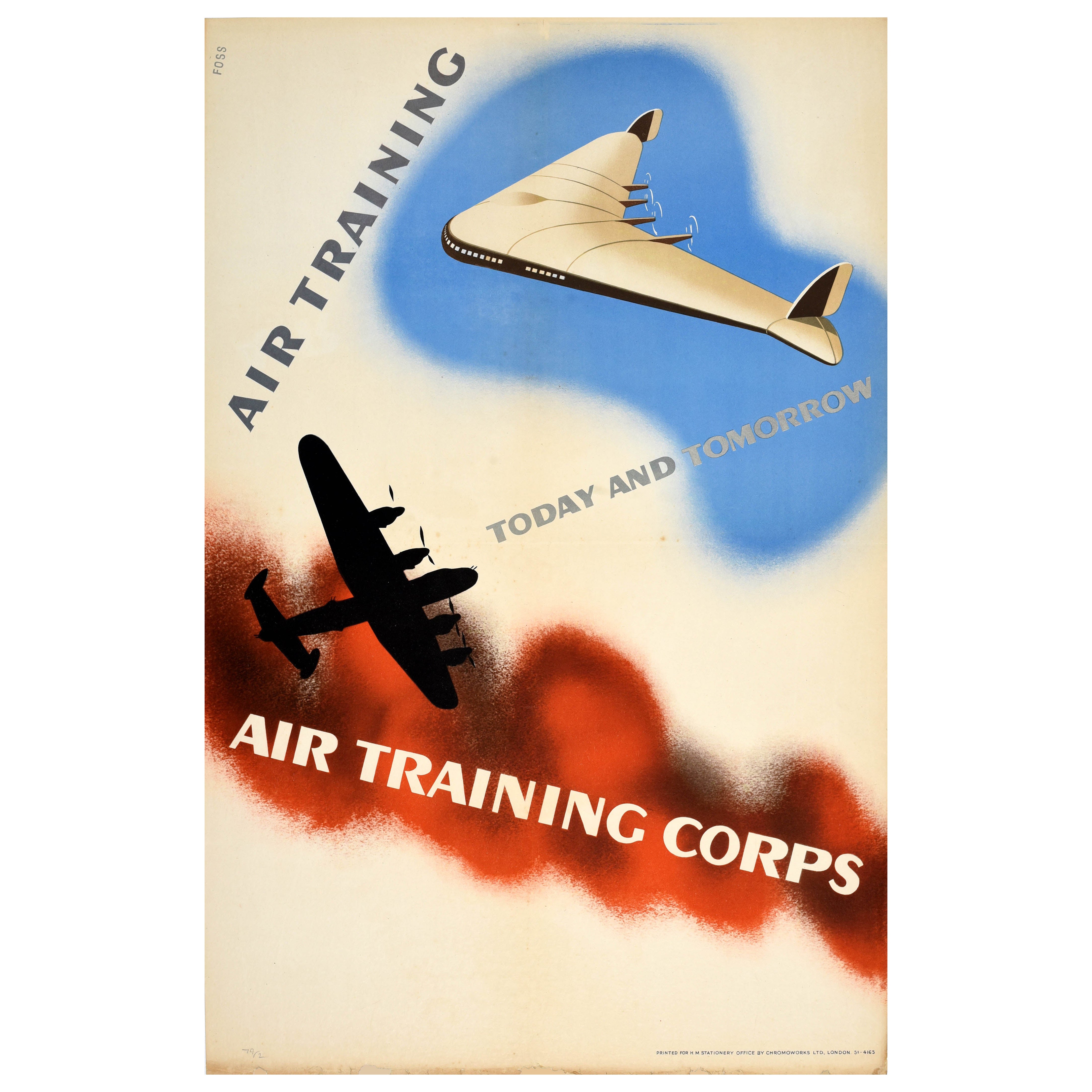 Original Vintage RAF Royal Air Force Recruitment Poster Air Force Training Corps For Sale