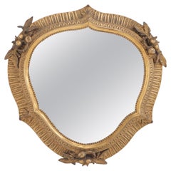 Antique A quality cast bronze French wall mirror with nicely detailed border circa 1900.