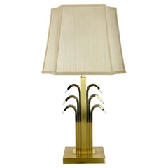 Hollywood Regency Style Brass and Acryl Table Light by WKR Lights, Germany 1970s