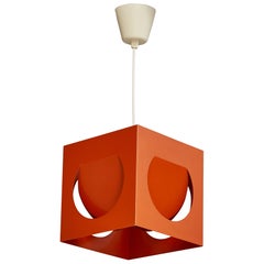 Designer suédois, lampe suspendue, métal, Suède, années 1970