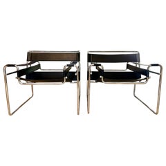 1970s Wassily Style Chairs After Marcel Breuer - a pair
