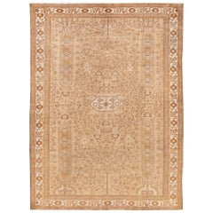 Vintage persischen Hamadan Wolle Teppich handgefertigt mit Allover-Design in Beige Tan Farbe