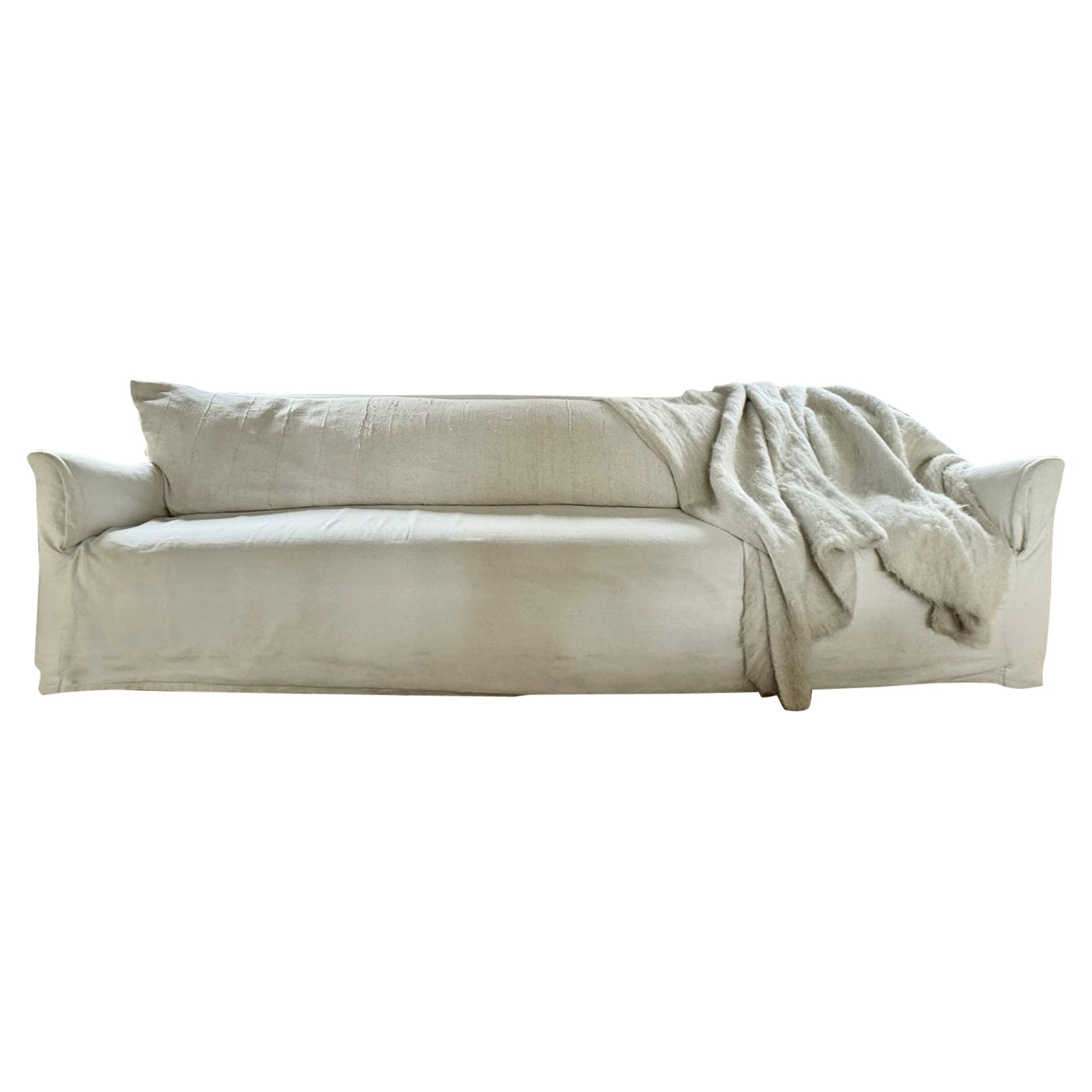 The Hamptons Slipcovered Sofa 9' by Michael Del Piero For Sale