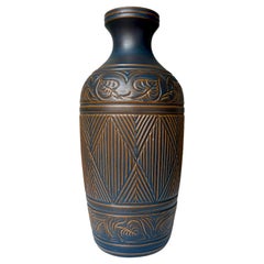 Große Bromølle Art Deco Decor Keramikvase, 1960er Jahre