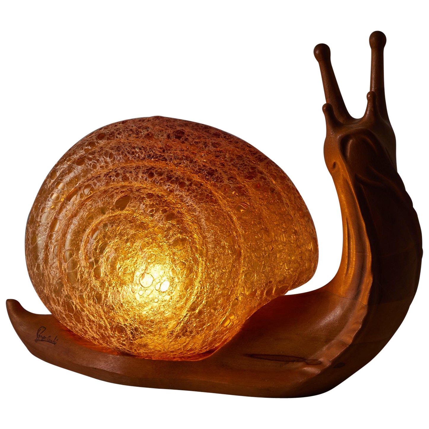 Snail Table Lamp by Marzio Cecchi for Dimensione Fuoco For Sale