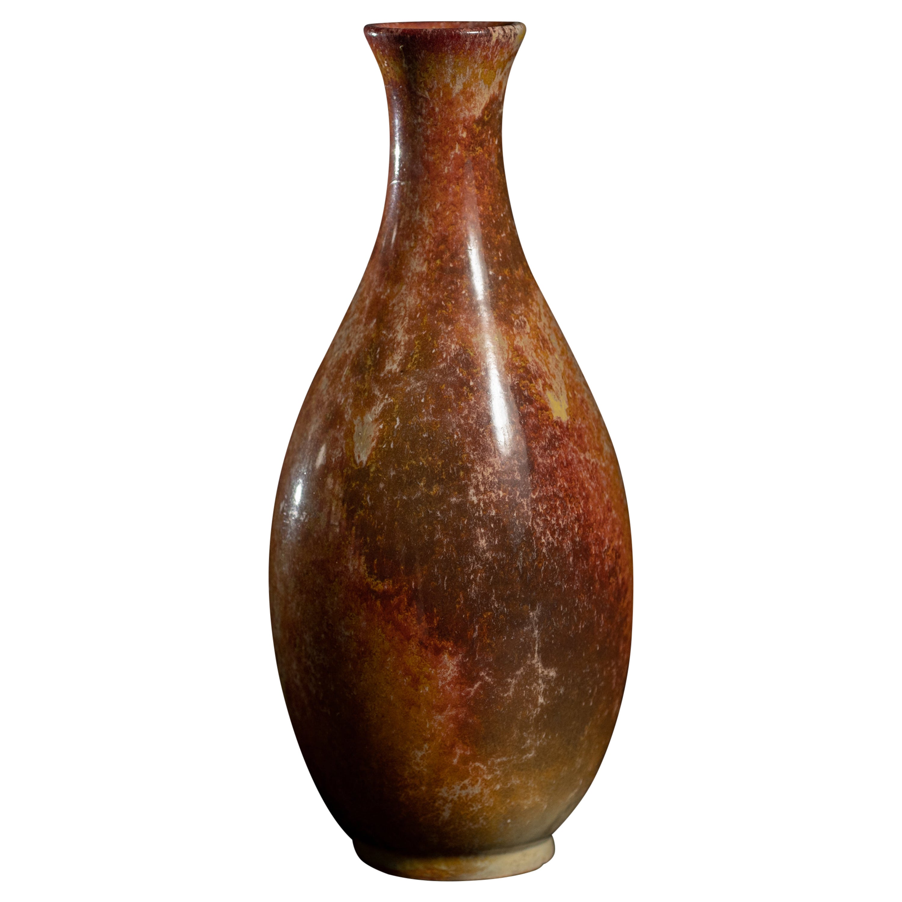 Arts & Crafts Ochre Vase by Adelaide Alsop Robineau For Sale