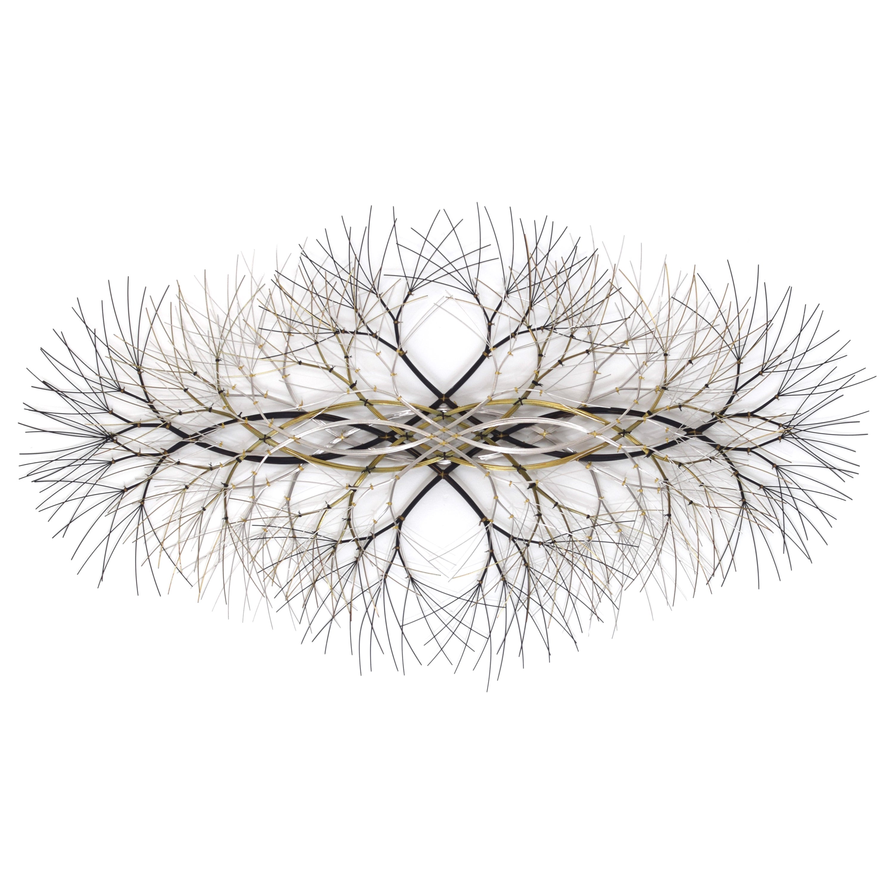 48"x27" Metal Wall Sculpture in Stainless, Bronze and Brass #680