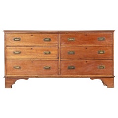 Antique Large 19thC English Oak 6 Drawer Dresser Base