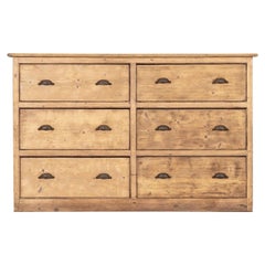Used Large 19thC English Pine Chest Drawers