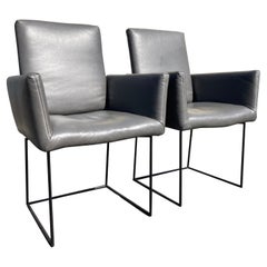 Used Pair Leather Arm Chairs Designed by KURT BEIER & KATI QUINGER for Bullfrog 