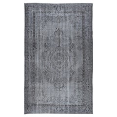 6x9.8 Ft Handmade Area Rug for Living Room Decor, Gray Handmade Kitchen Carpet