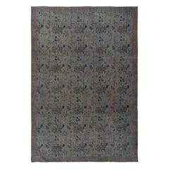 Alfombra Turca Moderna Hecha a Mano de 15x15 cm Gris, Marrón Claro y Marrón