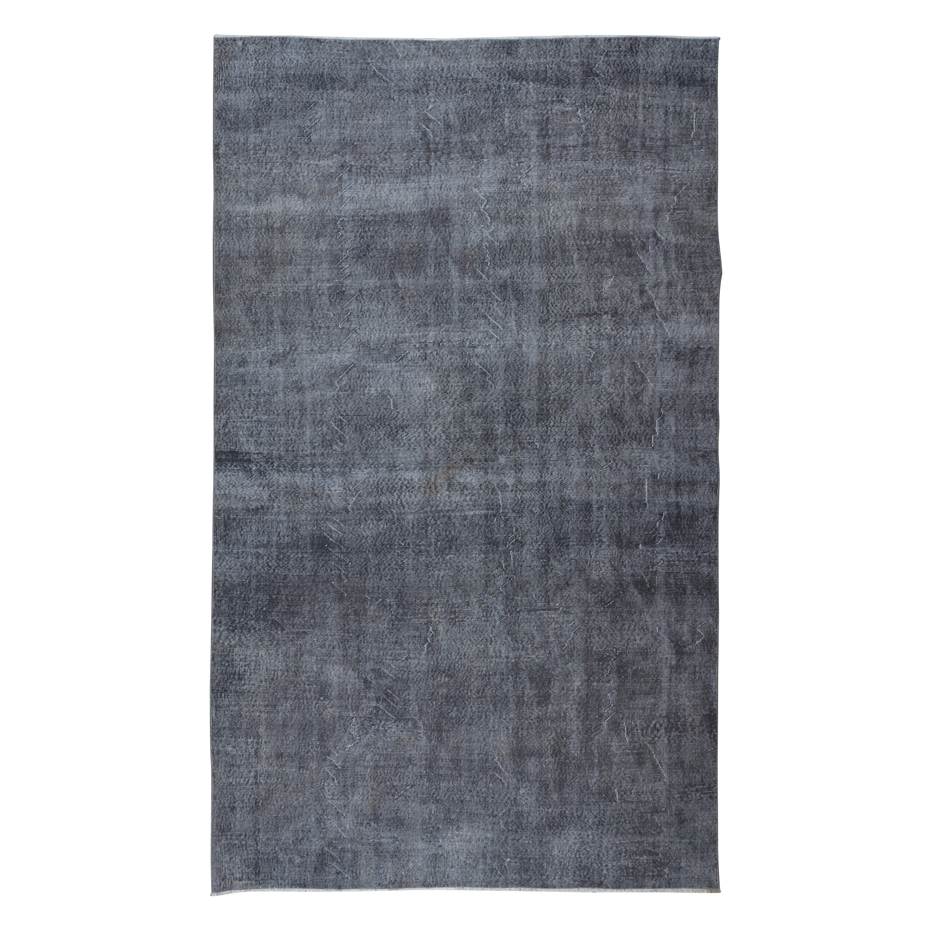 7.5x12.4 Ft Handmade Turkish Large Area Rug in Gray, Ideal for Modern Interiors For Sale
