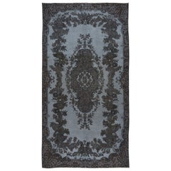 5.3x9.7 Ft Gray Handmade Turkish Area Rug for Living Room and Dining Room