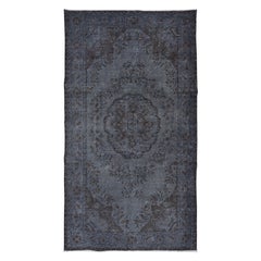 5.5x9.7 Ft Gray Handmade Rug for Living Room, Modern Turkish Carpet for Bedroom