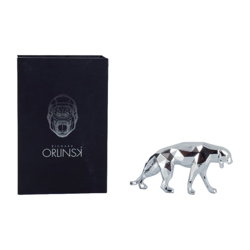 Richard Orlinski for Neamedia Icons, Panther made of polished aluminum.  For Sale