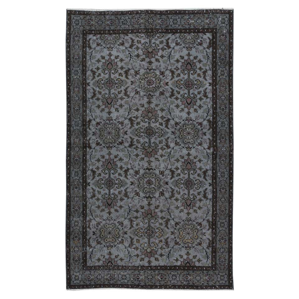 5.5x9.7 Ft Gray Handmade Rug for Living Room, Modern Turkish Carpet for ...
