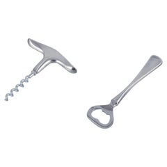 Vintage W & S Sørensen, Danish silversmith, "Patricia" corkscrew and bottle opener.