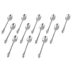 Evald Nielsen, set of twelve coffee spoons in 830 silver. 