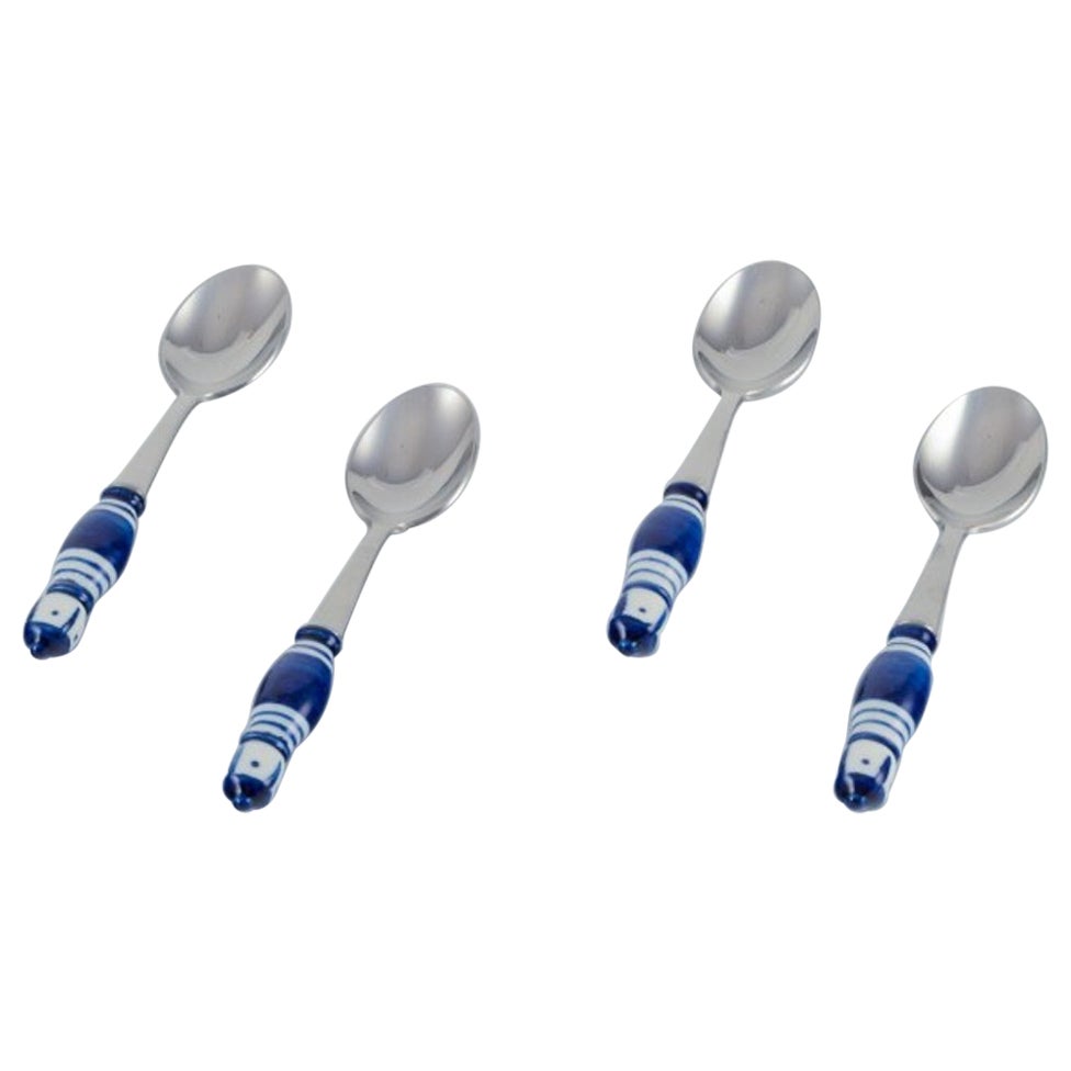 Bjørn Wiinblad for Rosenthal, Germany. Set of four "Siena" spoons. 1980s For Sale