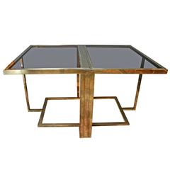 Versatile Brass Rectangular Table by Romeo Rega, 1970