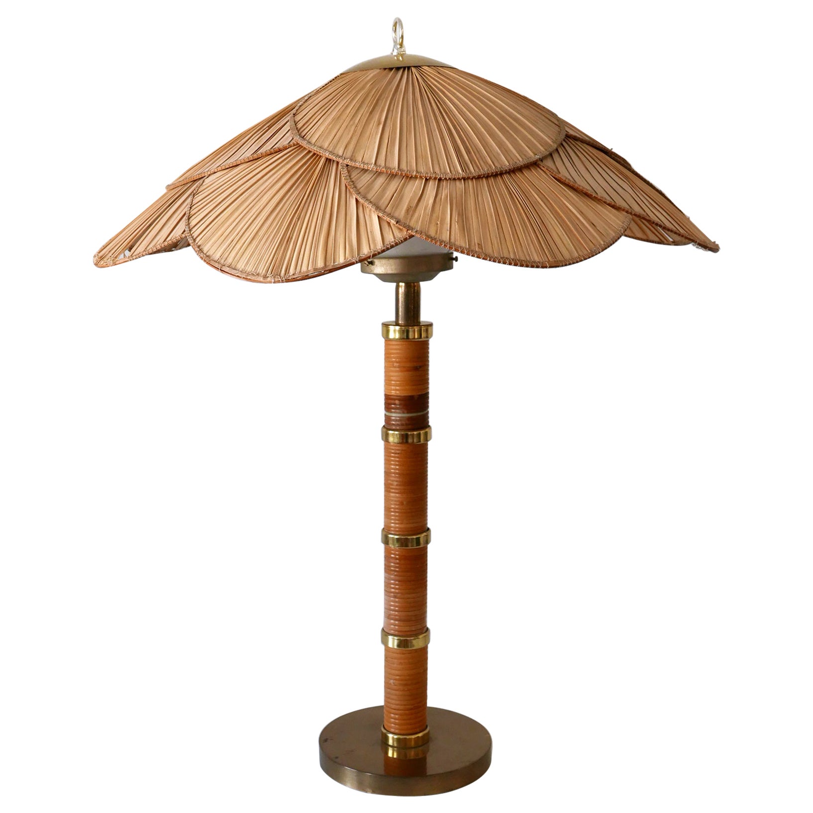 XL Mid-Century Modern Uchiwa Table Lamp or Floor Light by Miranda AB Sweden For Sale