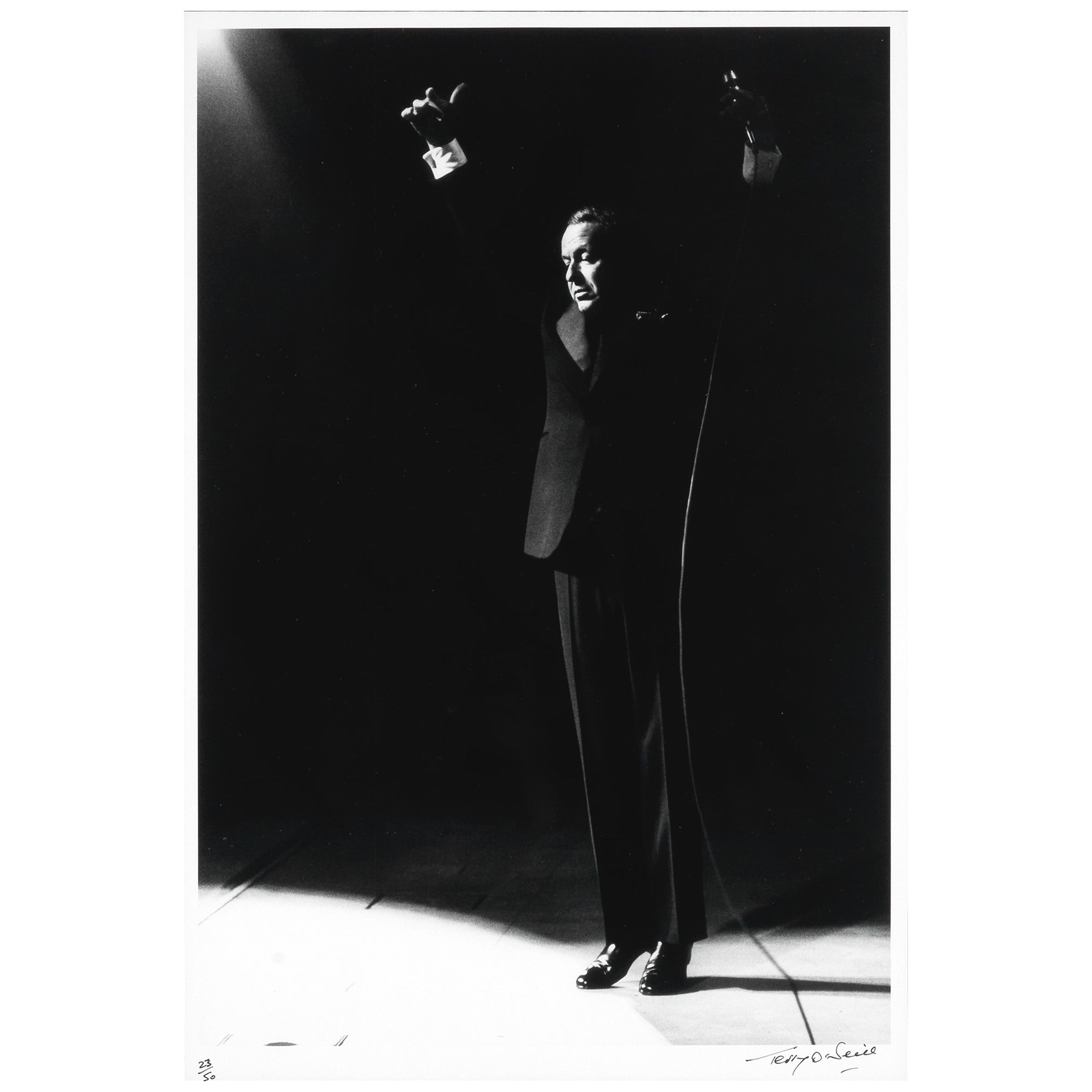 Frank Sinatra  1989, Originalfotografie, signiert und nummeriert von Terry O'Neill.