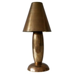 Retro Rare & Lovely Mid-Century Modern Brass Side Table Lamp by Lambert Germany 1970s
