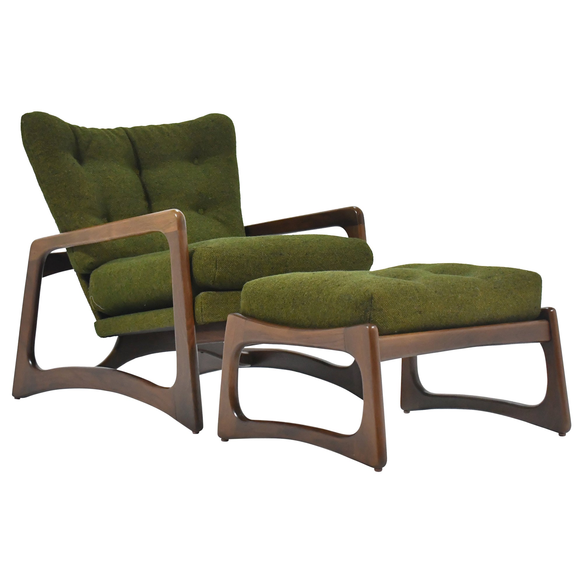 Adrian Pearsall Model 2466C Lounge Chair and Ottoman For Sale