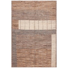 Nazmiyal Collection Neutrale Erde Farbe Modern Contemporary Area Rug 6'2" x 9'1"