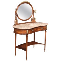 Antique French gilt metal mounted dressing table