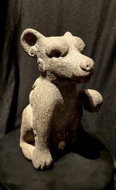 Vintage Aztec  Water Dog/ Ahuitzotl, W Raised Paw, Pre-1970 UNESCO-Compliant Provenance