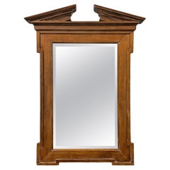 20th Century English Walnut Framed Mirror