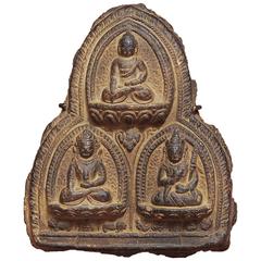 20th Century or Earlier Buddhist Clay Tsa Tsa or Votive from Nepal